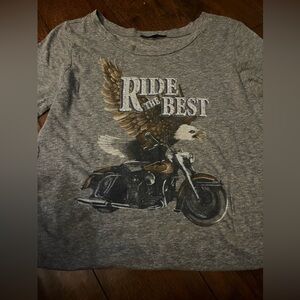 Heather Gray Motorcycle Grapic Tee
